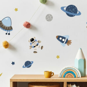 Astronaut wall stickers for a kids' room