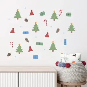 Christmas wall stickers on a wall