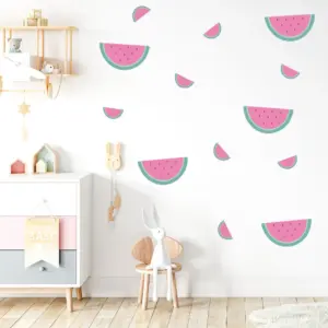 Watermelon wall stickers in a kids' room