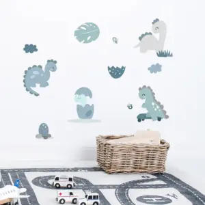 Dinobaby wall stickers in a kids' room