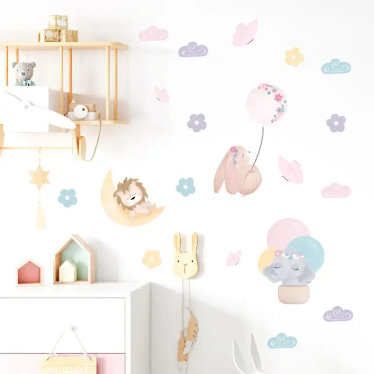Dreamland wall stickers in a kids' room