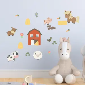 Farm wall stickers in a kids' room