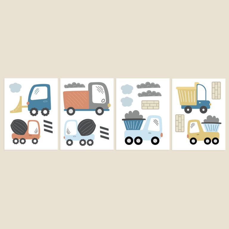 Diggers wall stickers full set