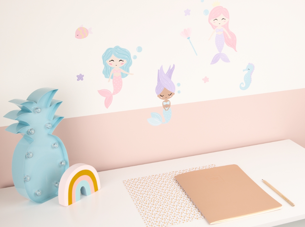 Mermaid wall stickers for a magical kids' room