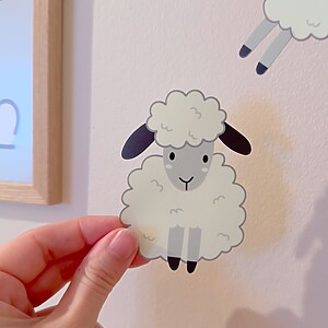 Glow-in-the-dark wall stickers sheep