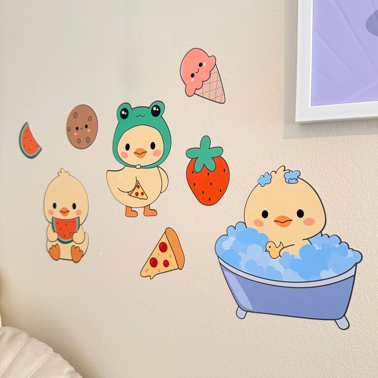 Ducky duckling wall stickers