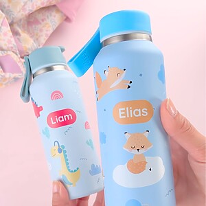 Personalised drinking bottles with names on them