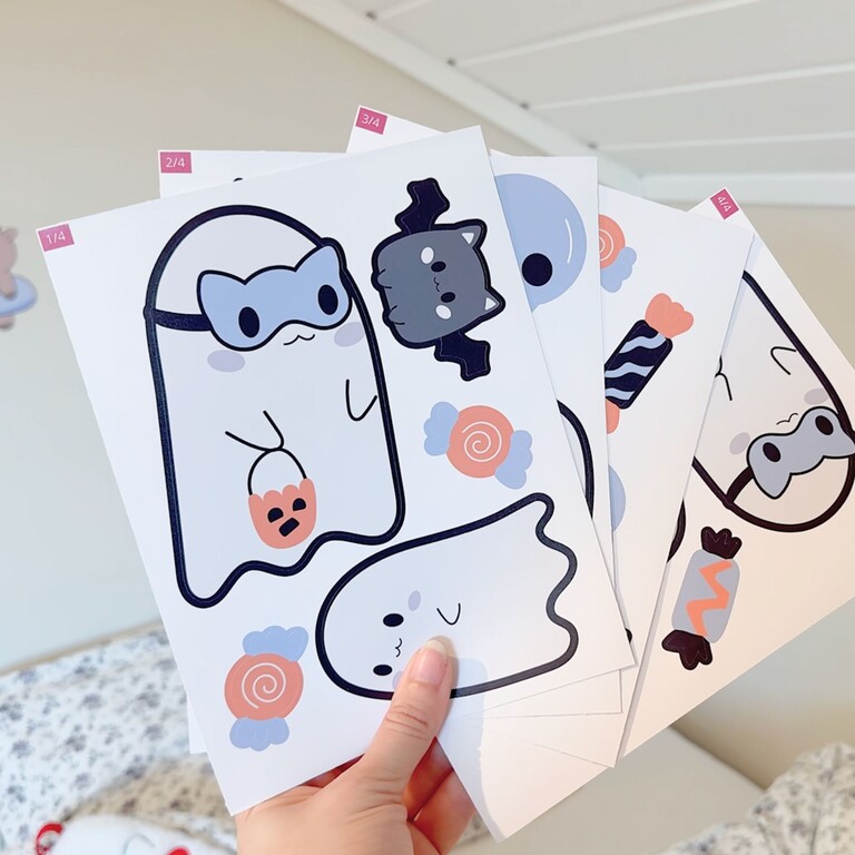 Ghost wall stickers full set