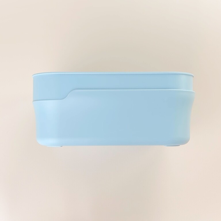 Lunchbox base, blue, side view