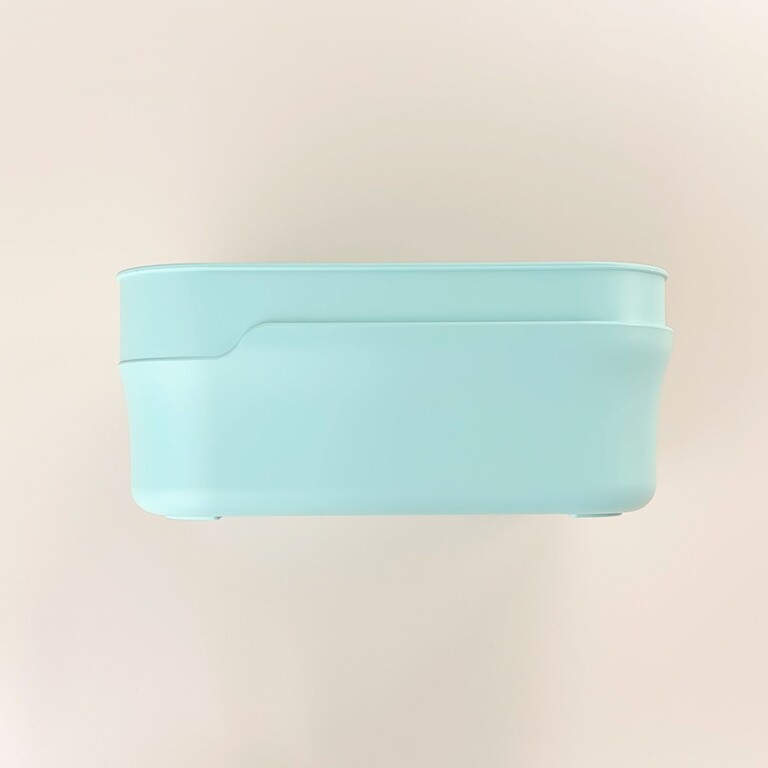 Lunchbox base, green, side view