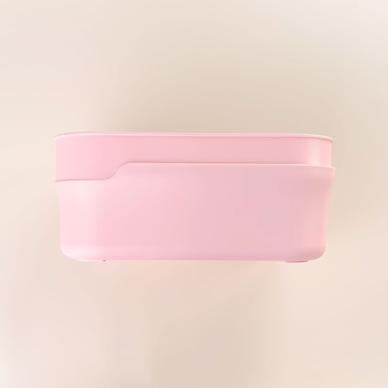 Lunchbox base, pink, side view